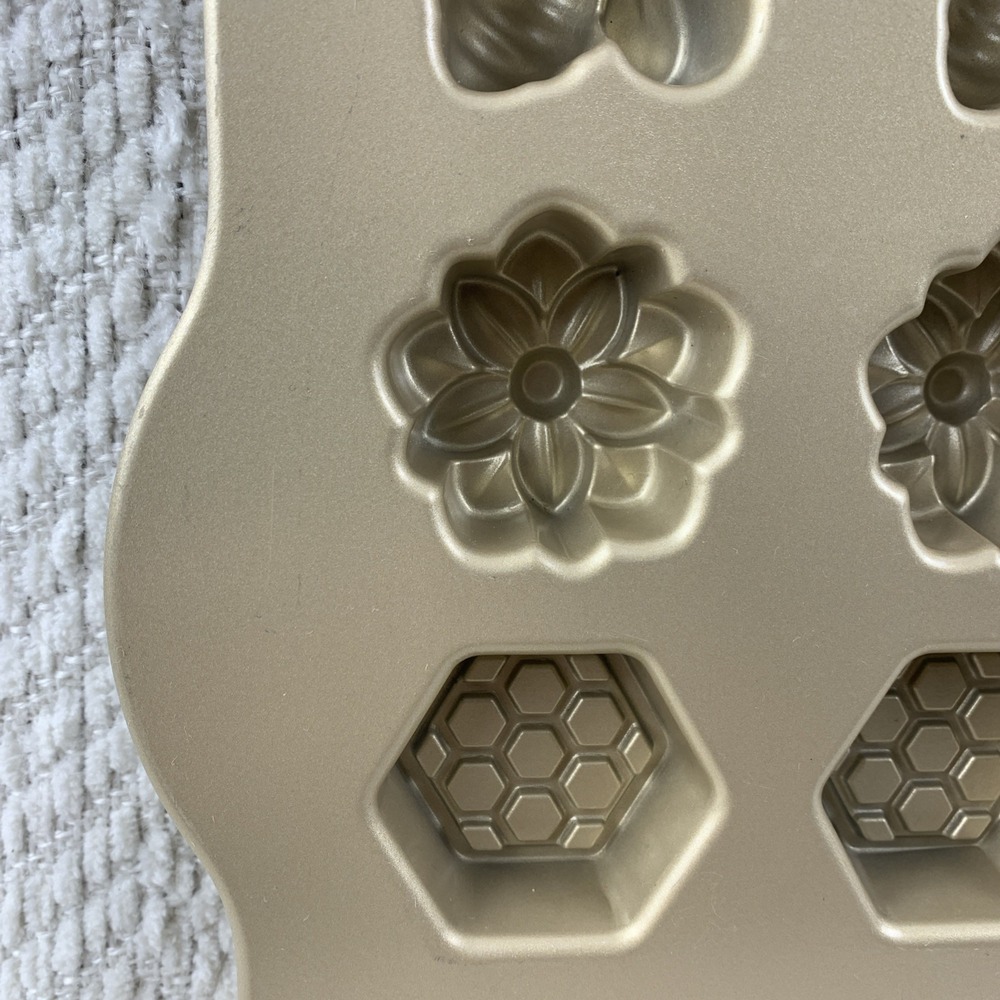 Nordic Ware Gold Bee, Flower & Hive Mini Cakelet Pan - Picture 6 of 16